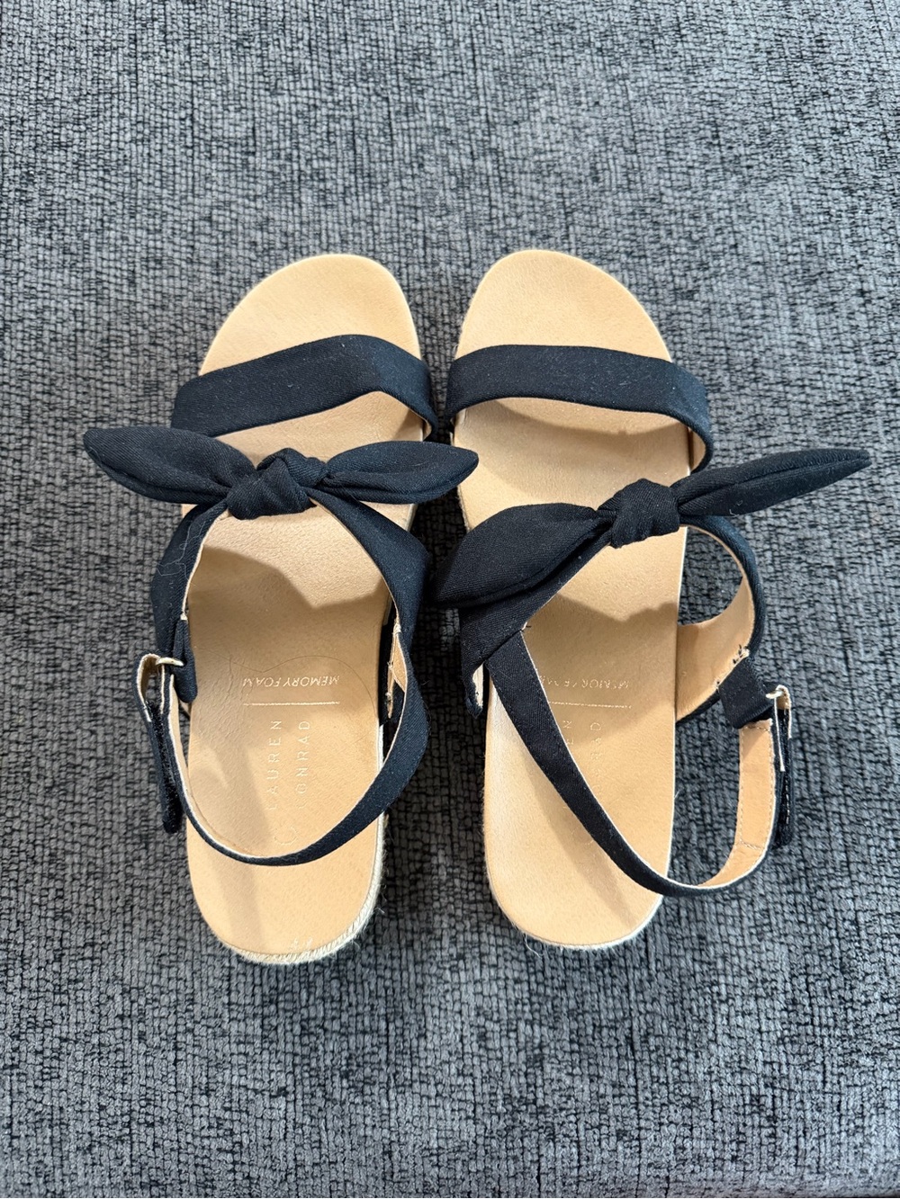 Lauren Conrad Black Knot Espadrille-Style Sandals